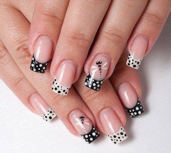 UPDATED 55 Classic Black and White Nails